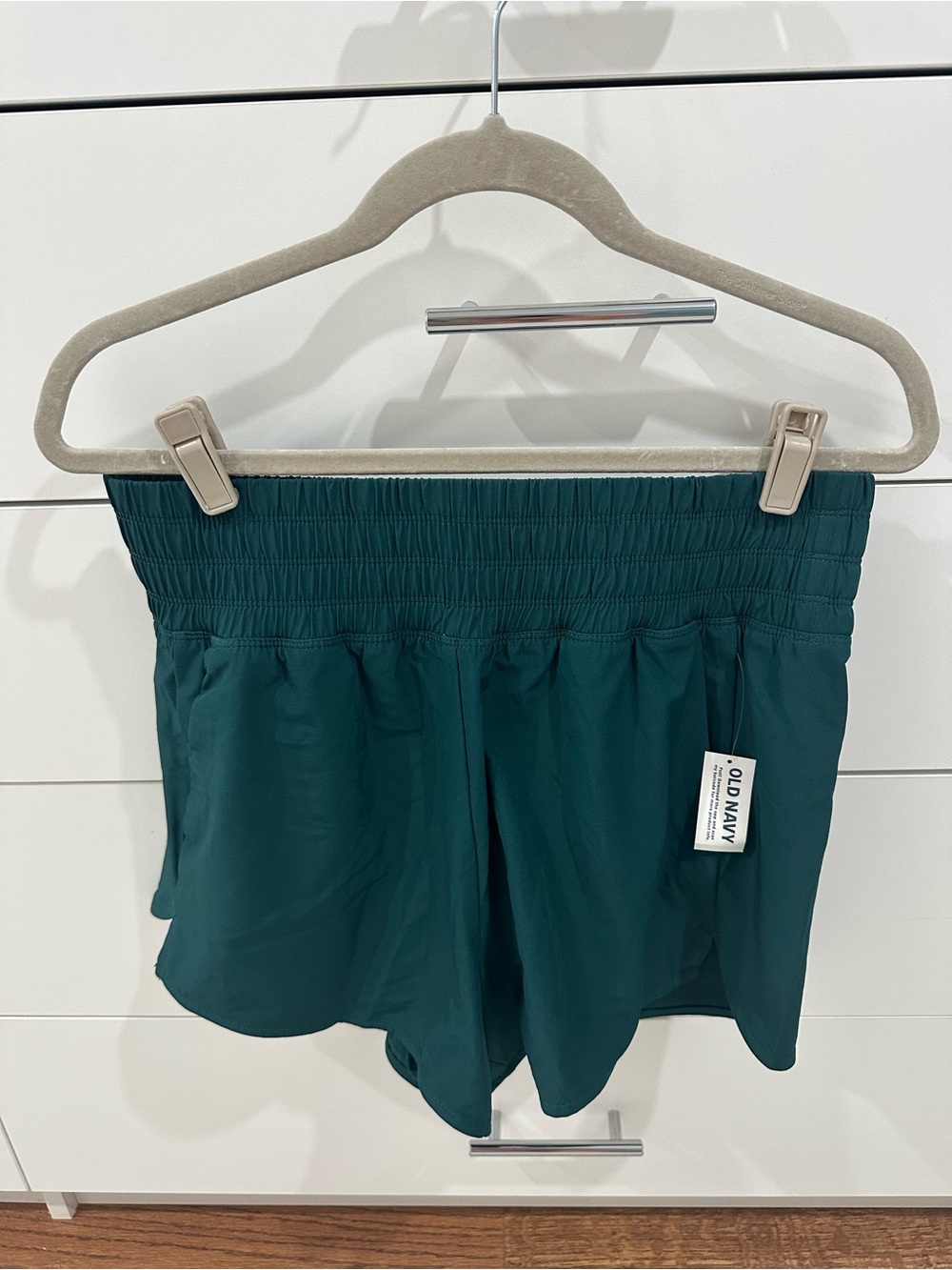Old Navy Women's Athletic Shorts Green Pull-on High-Waisted Size M NWT